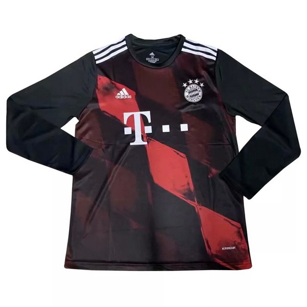 Camiseta Bayern Munich Replica Tercera Ropa ML 2020/21 Rojo